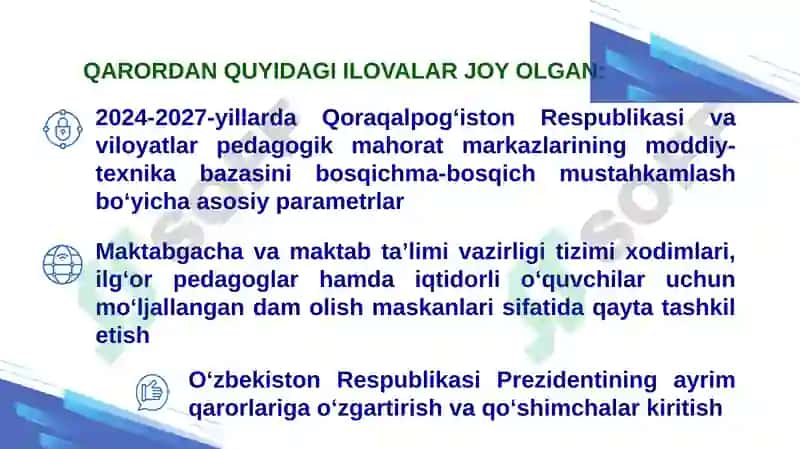 "UZLUKSIZ KASBIY RIVOJLANTIRISH TIZIMINI TAKOMILLASHTIIRISH YOKI“KASBIY RIVOJLANTIRISH KUNI”VA“KASBIY RIVOJLANTIRISH SOATI”TUSHUNCHALARI HAQIDA" 5