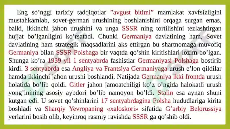 Ikkinchi jahon urushi yillarida o’zbek xalqining fashizm ustidan qozonilgan g’alabaga qo’shgan hissasi 5