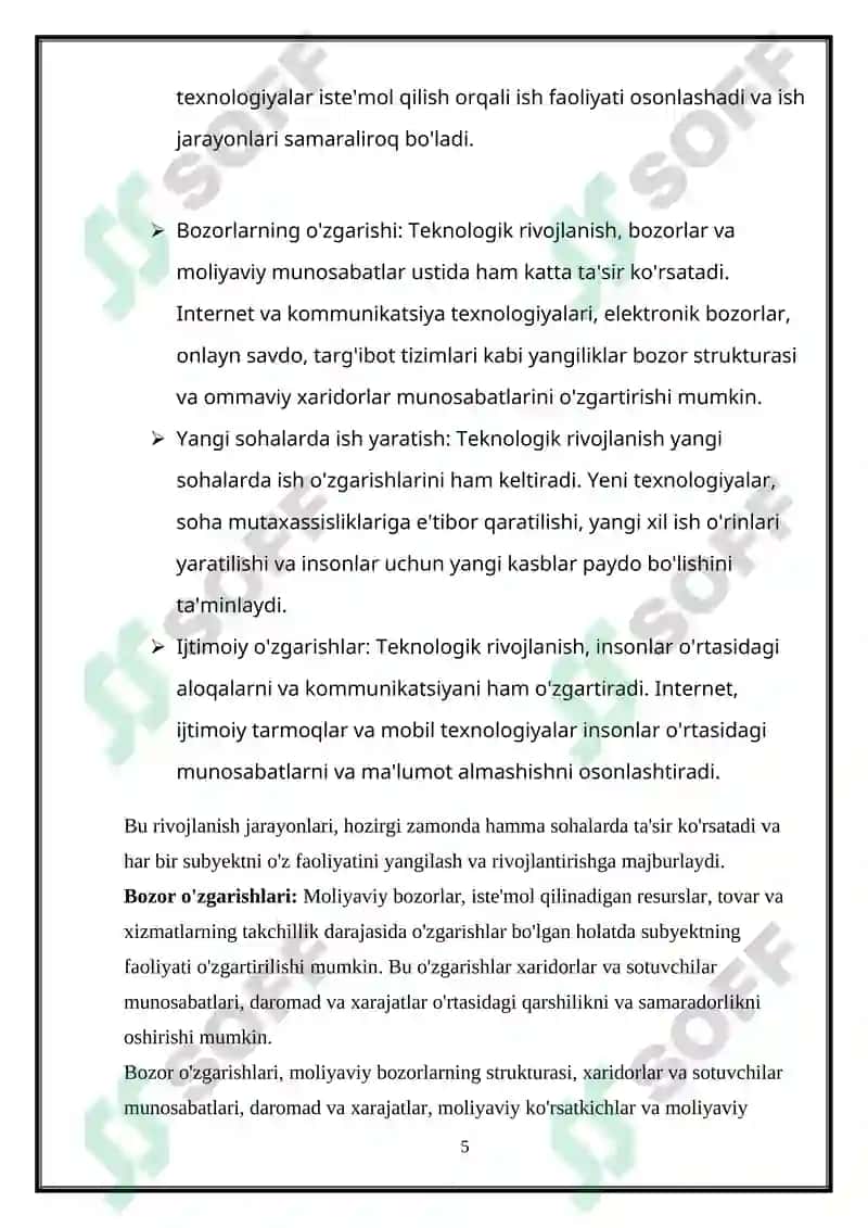 Subyektning ijtimoiy-iqtisodiy jarayonlari, iqtisodiy salohiyati, samaradorligi, omillari va koʻrsatkichlari tizimi REFERAT ISHI 5