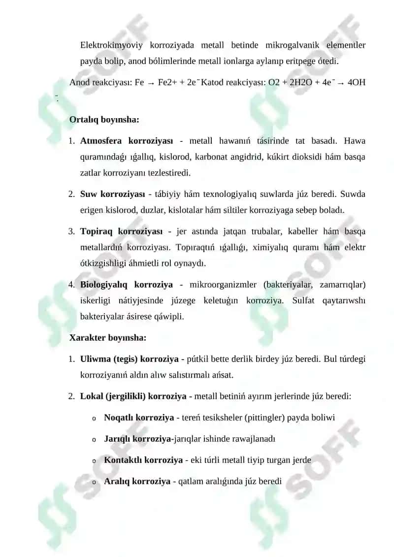 METALLAR KORROZIYASINA QARSI GÚRESIW USÍLLARÍ. 5