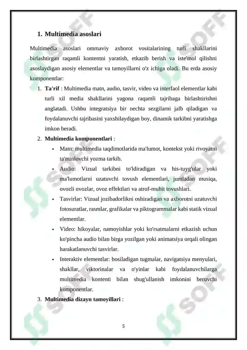 ZAMONAVIY MULTIMEDIA ILOVALARI 5