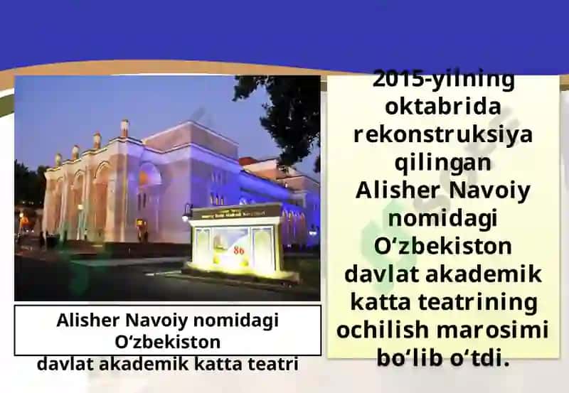 Mustaqillik yillarida O’zbekistonning madaniy va manaviy taraqqiyoti 5