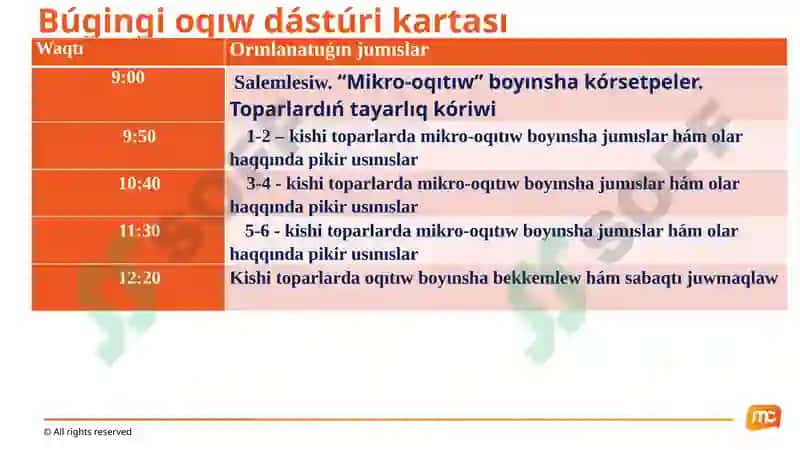 Dástúratı:Ózbekstandaǵı tábiyiy pánler master oqıtıwshıları ushın qániogeligin arttırıw oqıw kursı 5