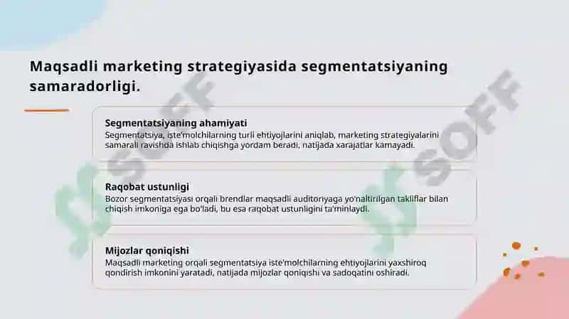 Bozor sigmentatsiyasi 5