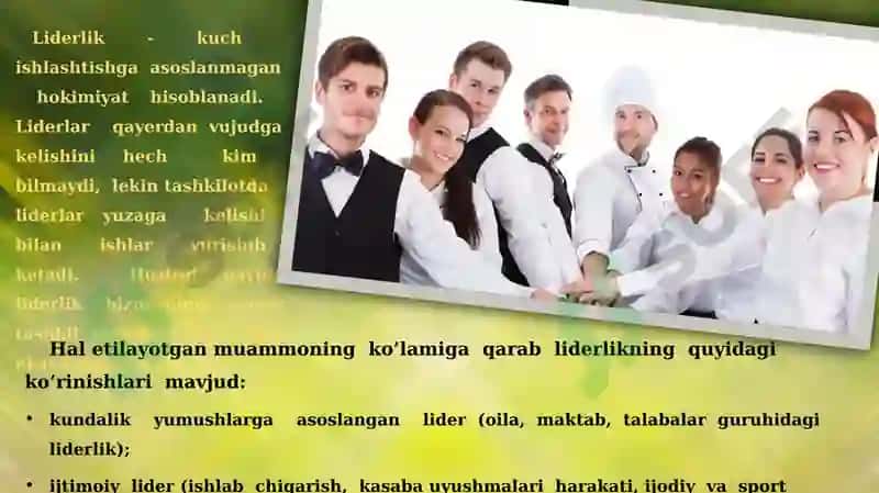TURIZM VA MEHMONXONA XO’JALIGIDA LIDERLIK 5