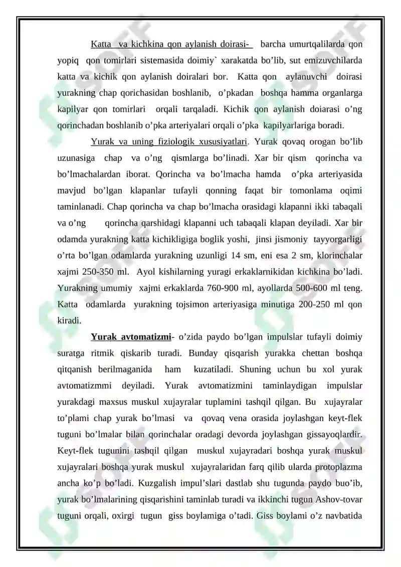 QON AYLANISH SISTEMASINING FIZIK ASOSLARI 6