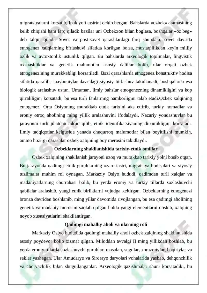 Ozbeklarning etnogenezi va etnik tarix muammolari 6