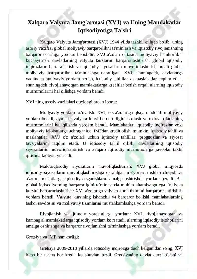 Xalqaro iqtisodiy tashkilotlar 6