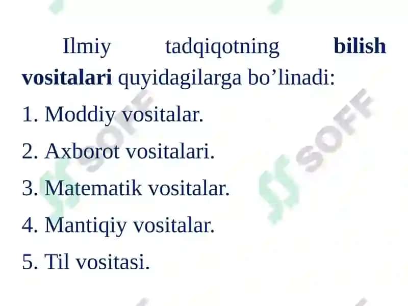 Tadqiqot vositalari va metodlari 6