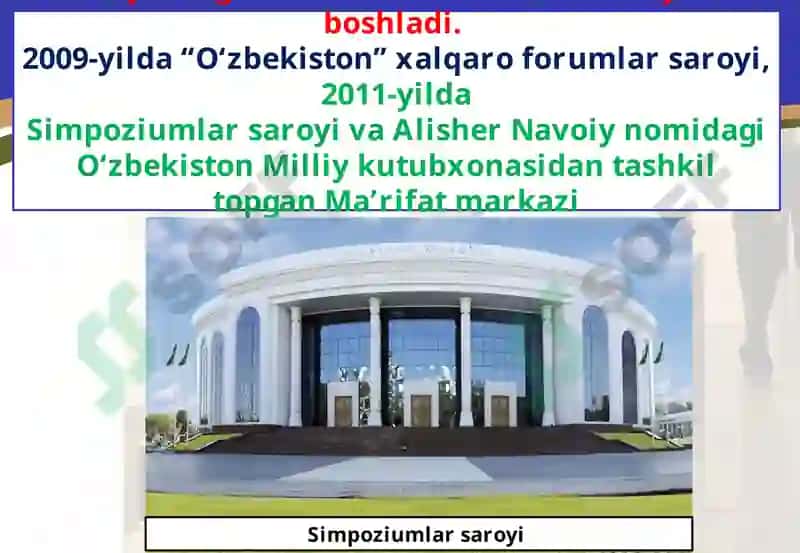 Mustaqillik yillarida O’zbekistonning madaniy va manaviy taraqqiyoti 6