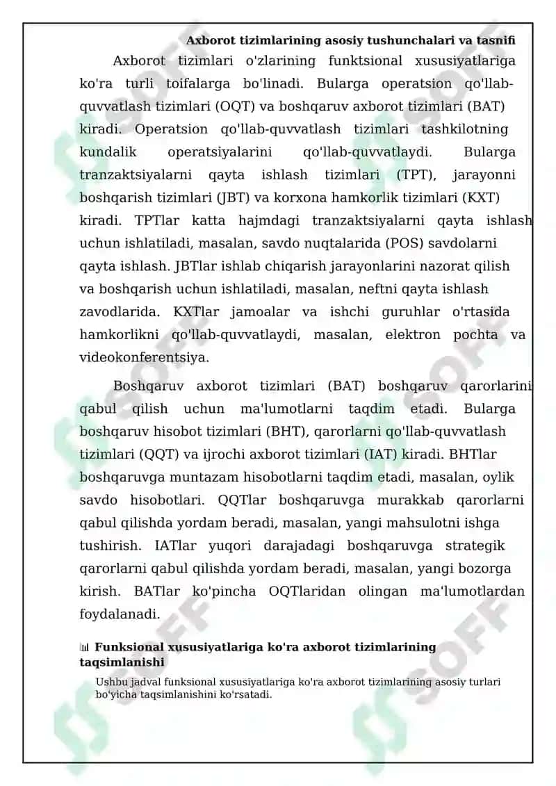 Axborot tizimlarining tasnifi 6