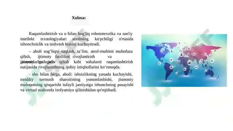 Raqamlashtirish sharoiti daxalqaroiqtisodiy aloqalar 6