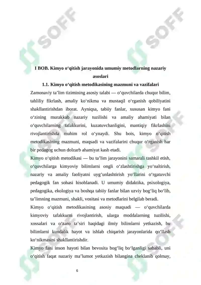 Kimyo o’qitishning umumiy metodlari 6