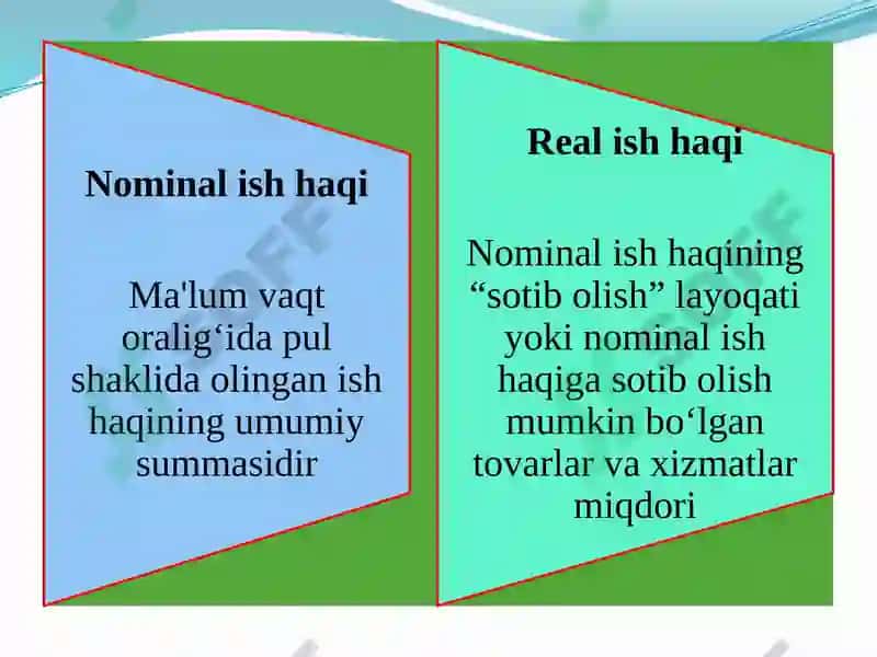 Ish haqi va mehnat munosabatlari 6