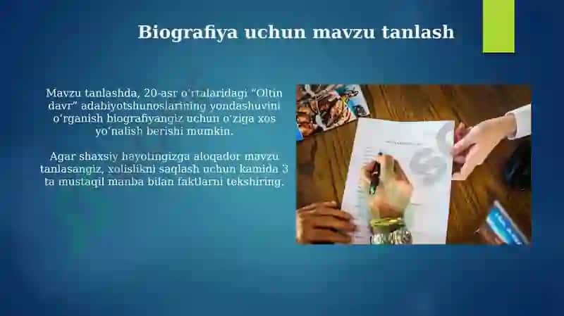 Tarjimai hol yozish tartibi va talablari 6