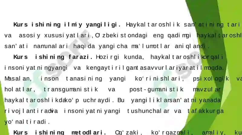 Haykaltaroshlik va uning xususiyatlari 6