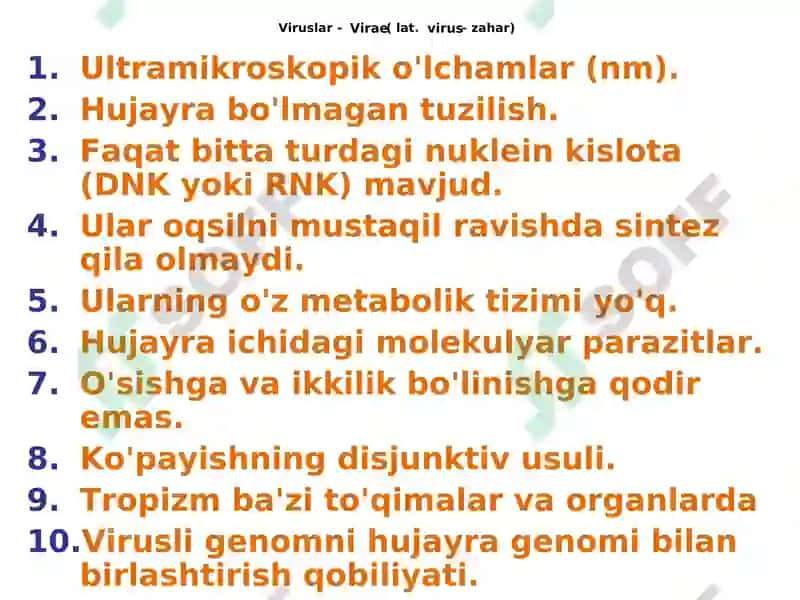 Hayotning hujayraviyasoslari 6