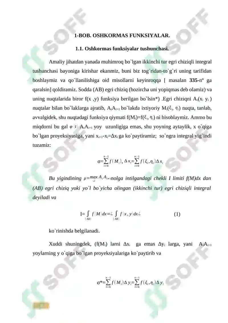Oshkormas funksiyalarni to‘la tekshirish 6