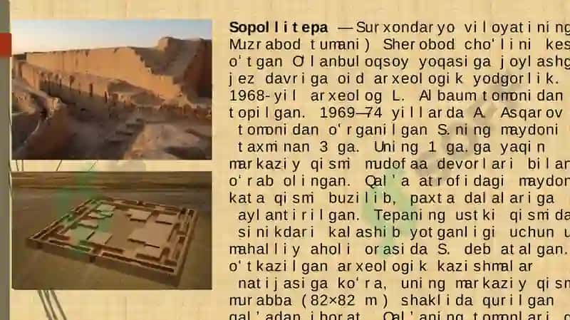 O`zbekistonning qadimgi tarixiy obidalari 6
