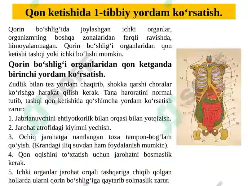 Qonketishida tibbiy yordam ko‘rsatish 6