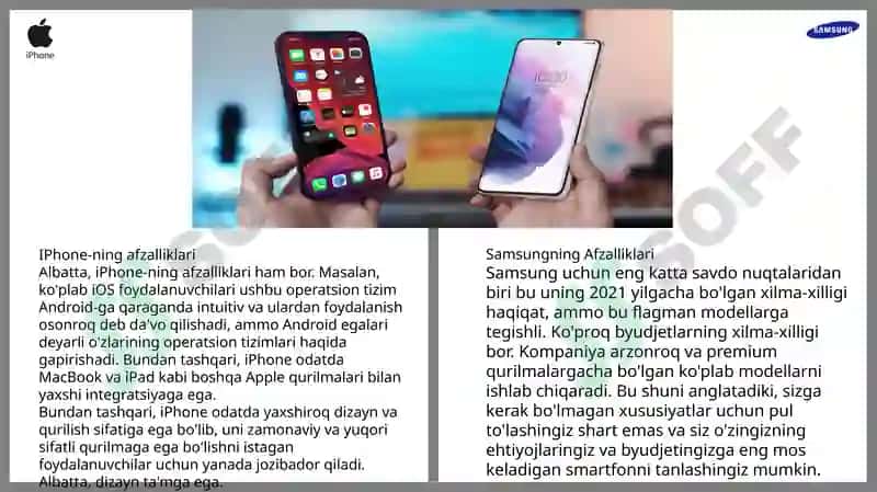 Iphone va Samsung 6