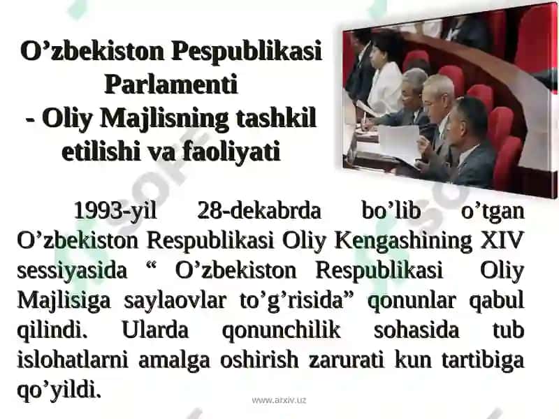 O'zbekistonda parlament tizimi va islohotlar 6