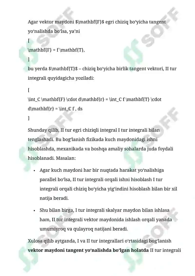Egri Chiziqli Integral 6