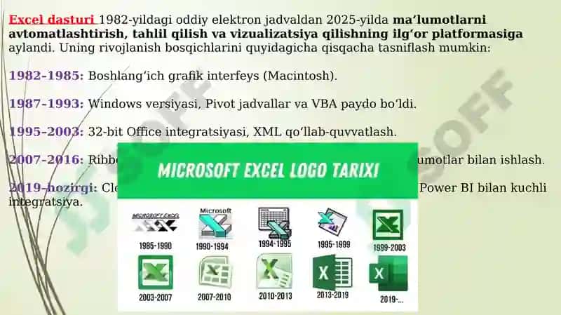 Elektron jadval yaratishning zamonaviy vositalari 6