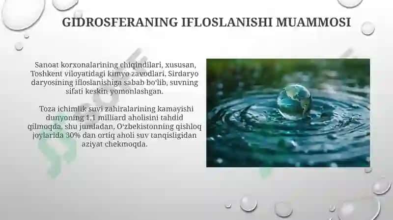 Suv resurslarini muhofaza qilish 6