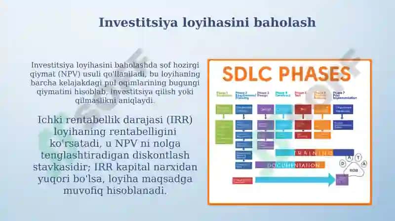 Investitsiya jarayonlarining mazmuni va asosiy bosqichlari 6