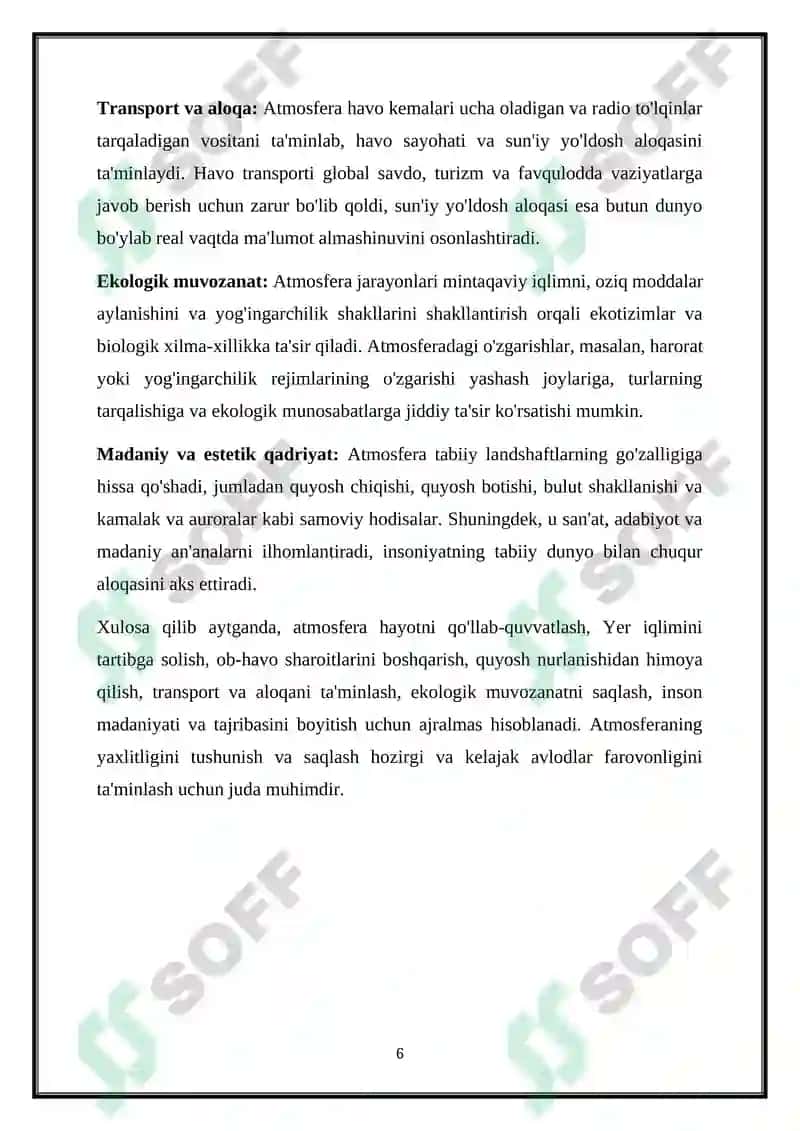 ATMOSFERANING TUZILISHI VA UNING ASOSIY XUSUSIYATLARI 6
