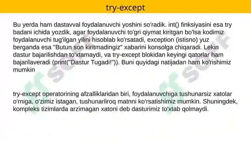 DASTURLASH FANIDAN YOZGAN MUSTAQIL ISHI 6