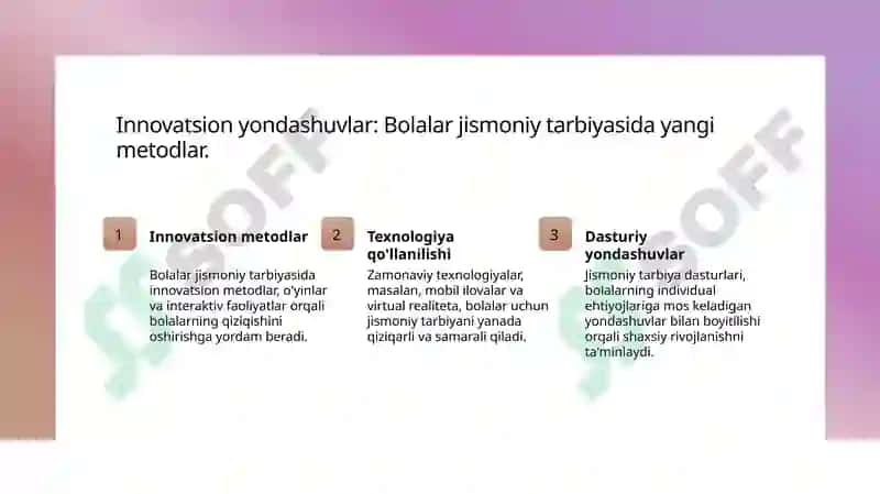 Bolalar uchun jismoniy tarbiya tizimlari rivoji 6