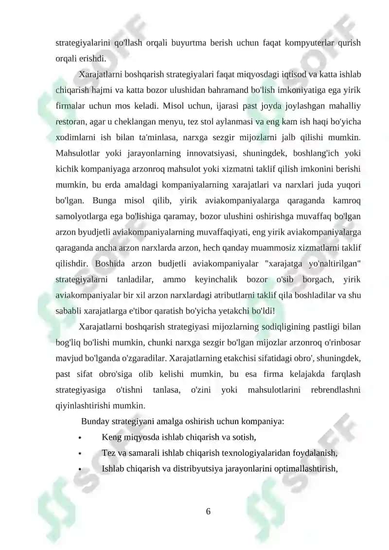 Raqobatli strategiyalar 6