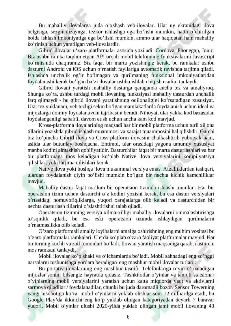 Gul do'koni kurs ishi Dasturi bilan birga 6