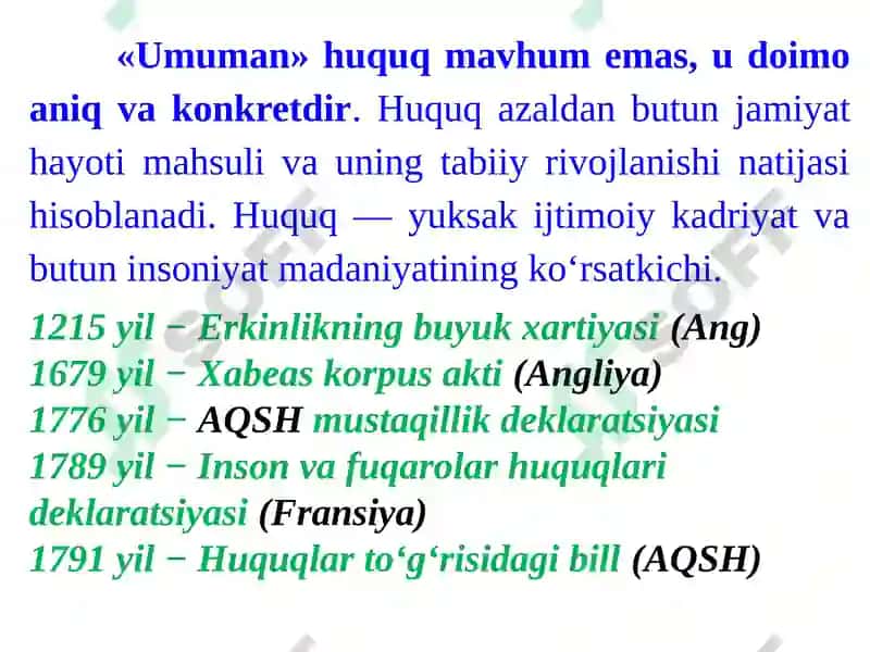 HUQUQ HAQIDAGI TA’LIMOT 6