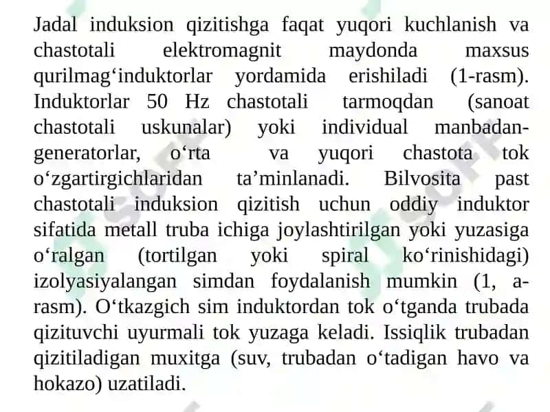 INDUKSION QIZITISH USULI.DIELEKTRIK QIZITISH 6