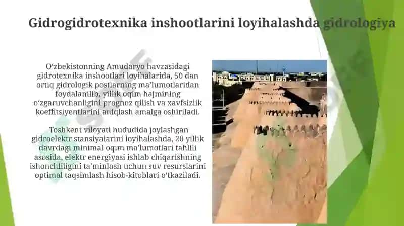 Suv havzalari ekologiyasi va gidrologiya 6