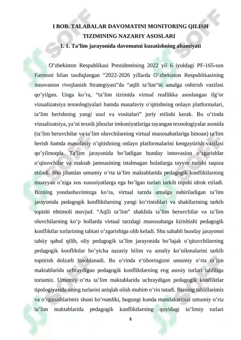 TA’LIM MUASSASIDA TALABALAR DAVOMATINI MONITORING QILISH TIZIMI 6