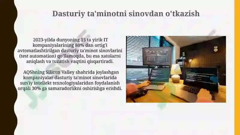 Dasturiy ta'minot va uning rivojlanib borish tendensiyalari 6