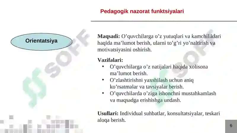 Pedagogik nazorat 6