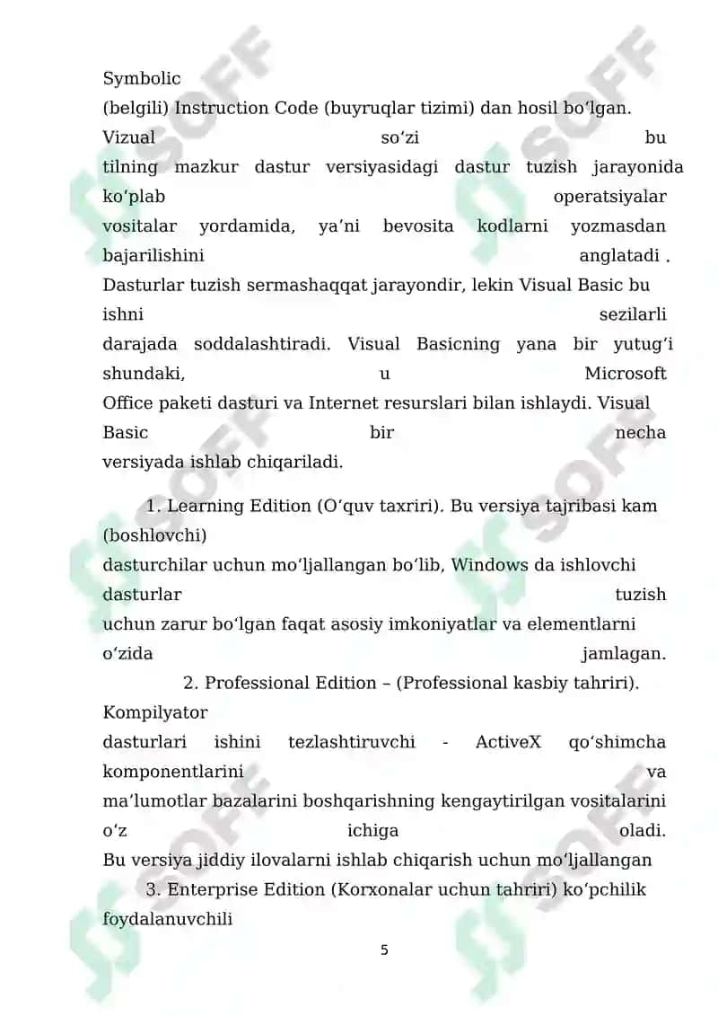 Bajargan vazifalar ro’yhati 6