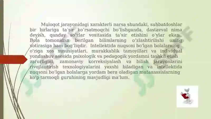 O’zbekiston Respublikasida jismoniy va ruhiy rivojlanishida nuqsoni bo’lgan bolalar va bolalar ijtimoiy himoyasi 6
