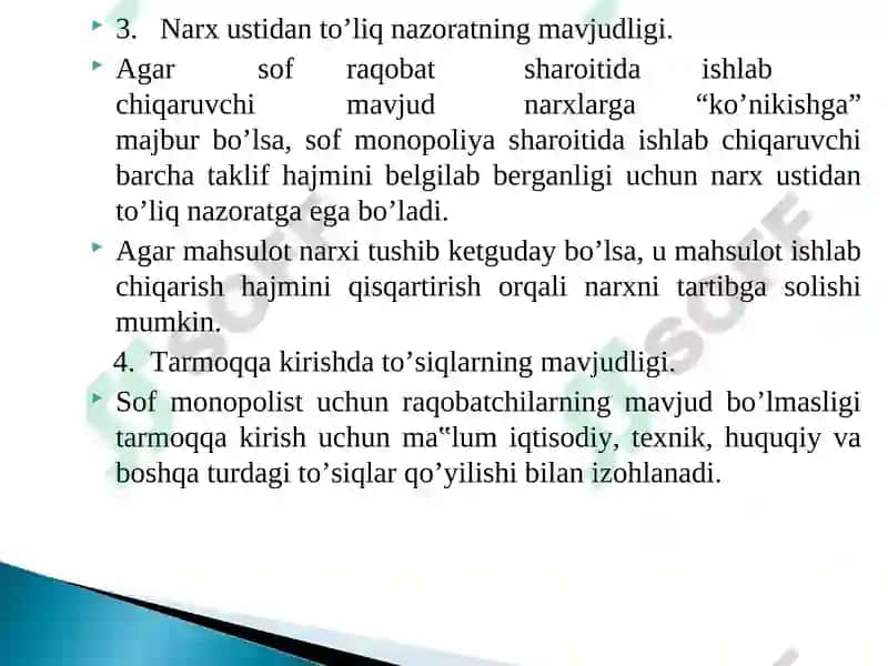 Monopol hukmronlik tog’risida tushuncha 6