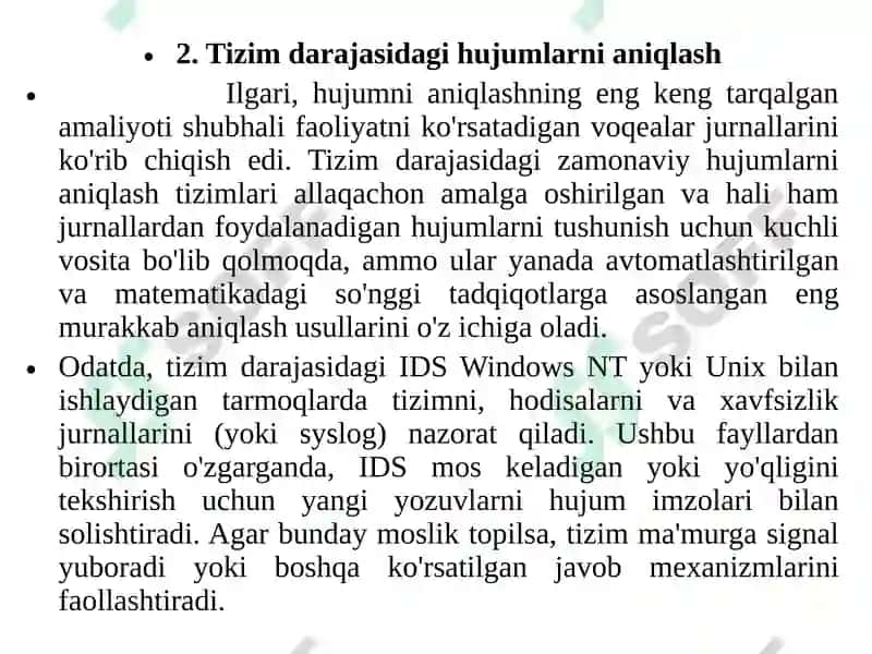 MA’RUZA-14. HUJUMLARDAN HIMOYALASH PRINSIPLARI 6
