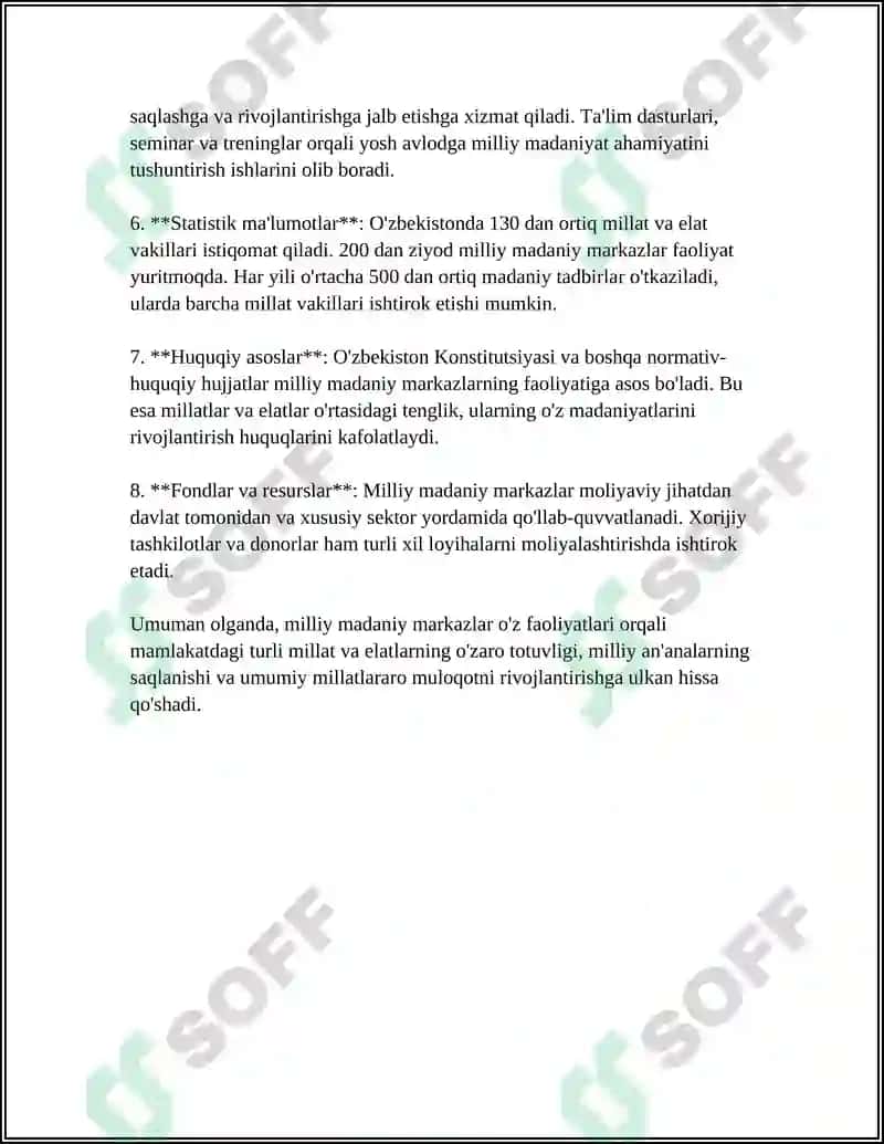 MUSTAQILLIK YILLARIDA OʻZBEKISTON MILLIY MADANIY MARKAZLAR FAOLIYATI 6