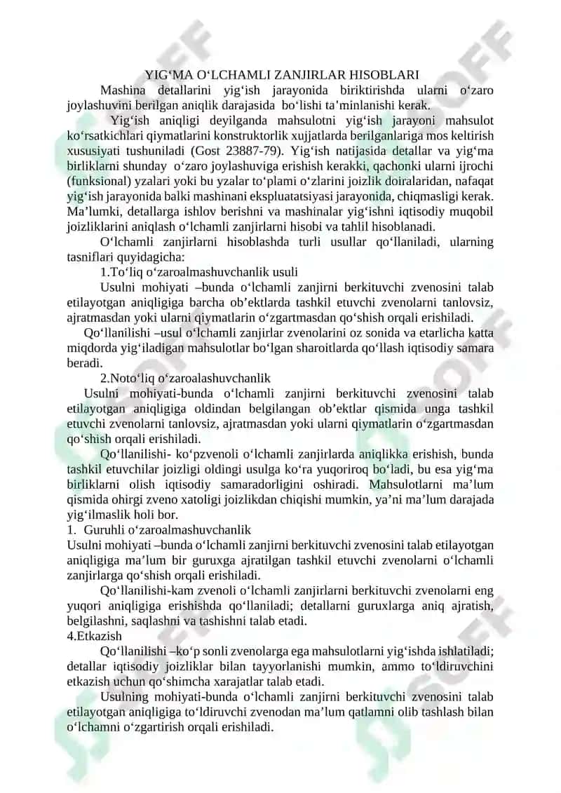 ZAMONAVIY YIGISH OPERATSIYALARINING KETMA-KETLIGI 6