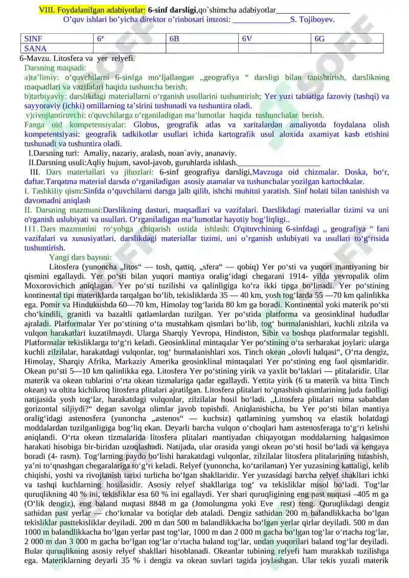 Kirish Materiklar va okeanlar tabiiy geografiyasi 6