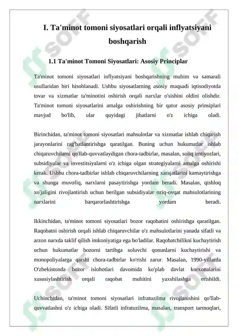 Inflyatsiyani Pasaytirishning Muqobil Strategiyalari 6