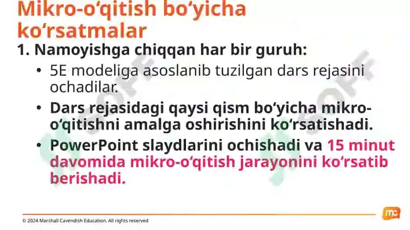 Modul S2: So‘rovgaasoslanganta’lim(SAT)ni loyihalash va o‘qitish tajribalari(3-qism) 6